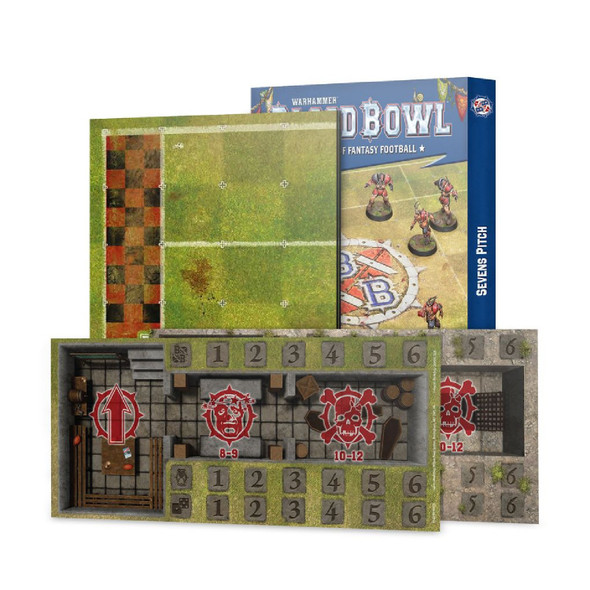 Blood Bowl: Sevens Pitch - Double-Sided Pitch & Dugouts Board