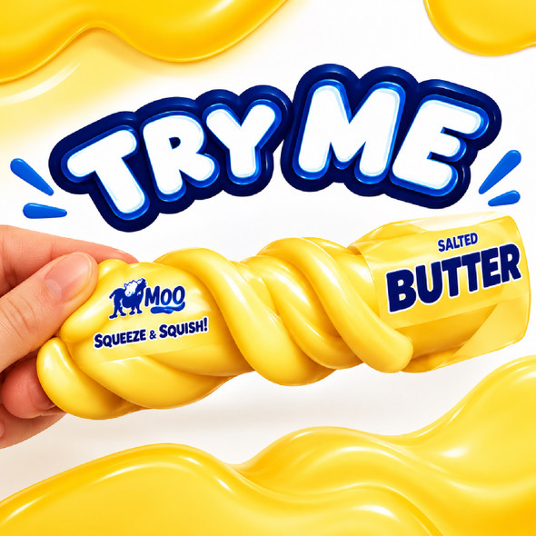 Squooshies Giant Butter Squishy Toy 24.5cm