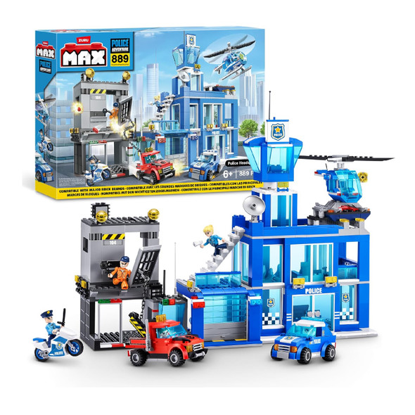 Zuru Max City Police Headquarters Building Set 889 Pieces