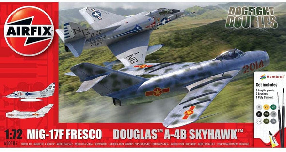 Airfix A50185 Mig 17F Fresco And Douglas A-4B Skyhawk Dogfight 1:72 Scale