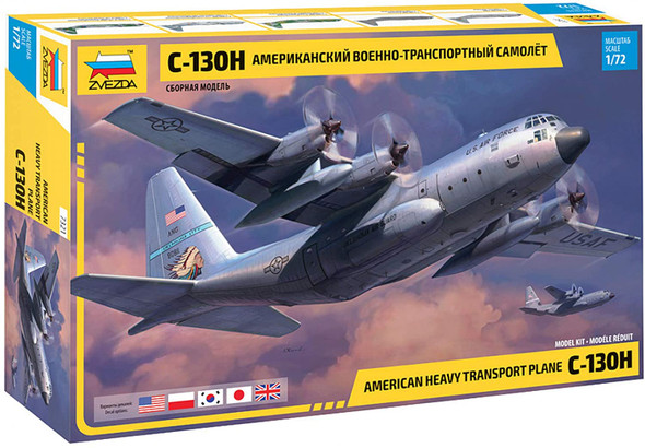 Zvezda C-130H American Heavy Transport 1:72 Aircraft Model Kit