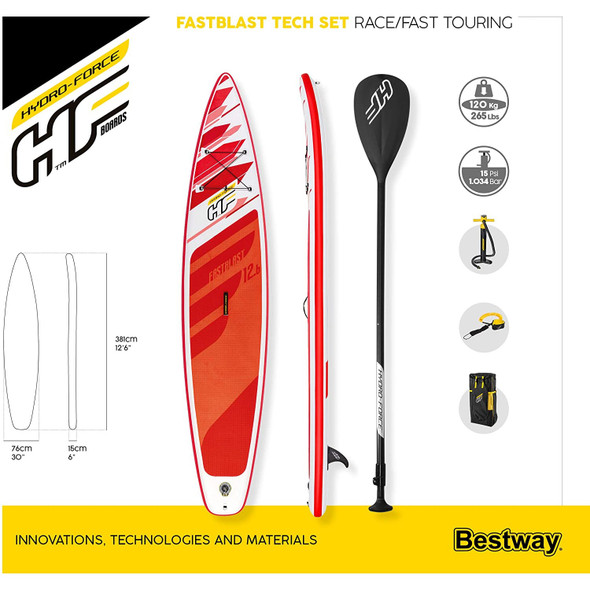 Bestway Hydroforce Fastblast Tech 12ft 6'' SUP Paddleboard