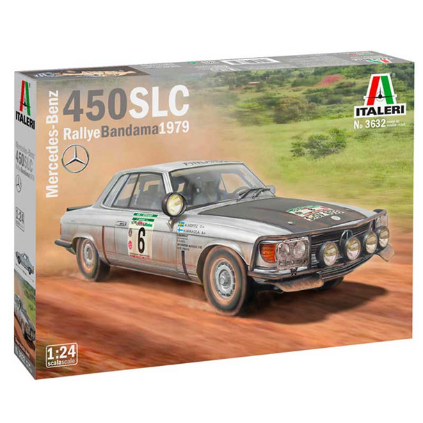 Italeri 1:24 Mercedes 450 SLC Rally d Bandama 1979 Model Kit