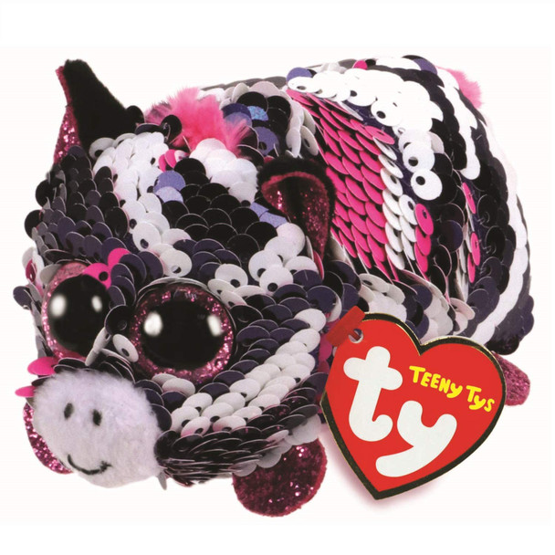 TY Flippable Teeny TY Zoey Zebra Plush Toy