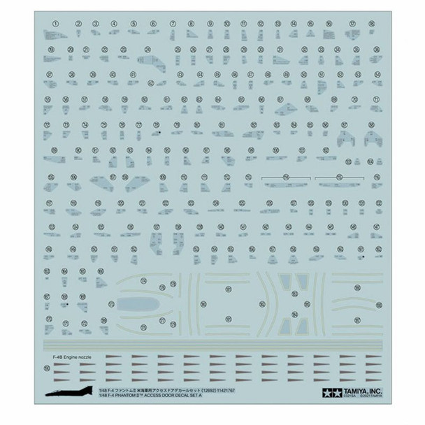 Tamiya F-3 Door Decal Set A For Phantom