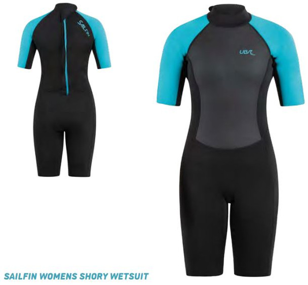 Urban Beach Ladies Sailfin Shorty Wetsuit Aqua - Size S