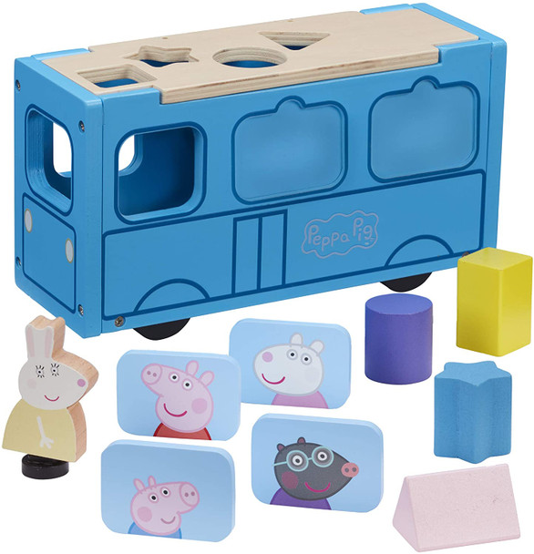 Peppa Pig Wooden School Bus