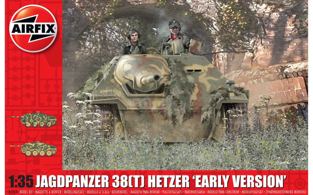 Airfix A1355 Tank Jagdpanzer 38 Tonne Hetzer Early Version - 1:35 Scale Model Kit