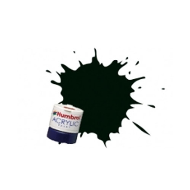 Humbrol Paint No 91 Black Green - Matt -12ml Acrylic