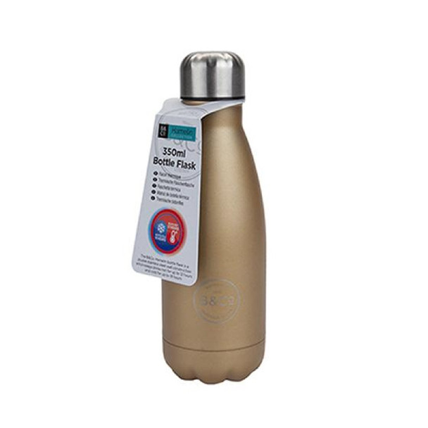 B&Co 350ml Bottle Flask Metallic Gold