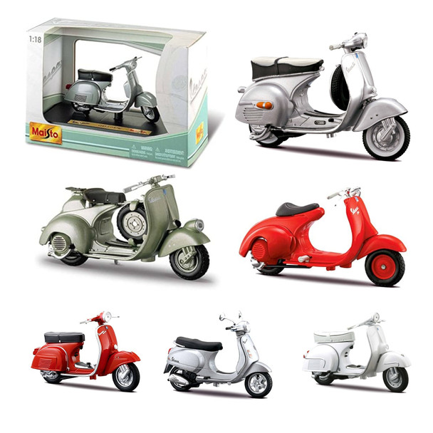 1:18 Motorbike Vespa Scooter (Styles Vary, One Supplied)