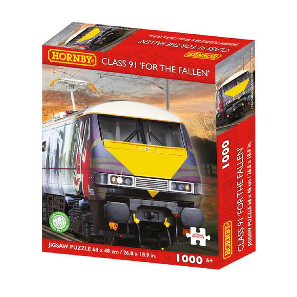 Hornby Class 91 ‘For The Fallen' 1000 Piece Jigsaw Puzzle