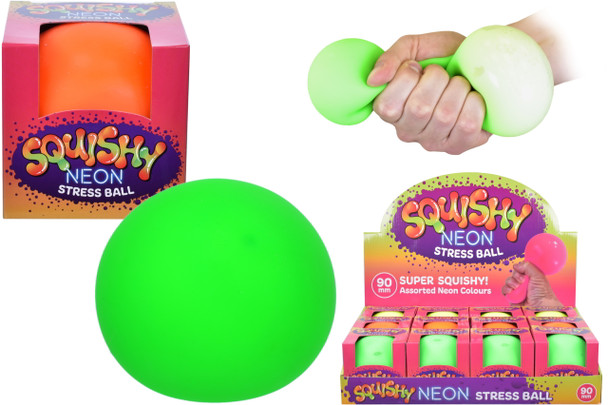 Squishy Neon Stress Ball 9cm (One at Random)