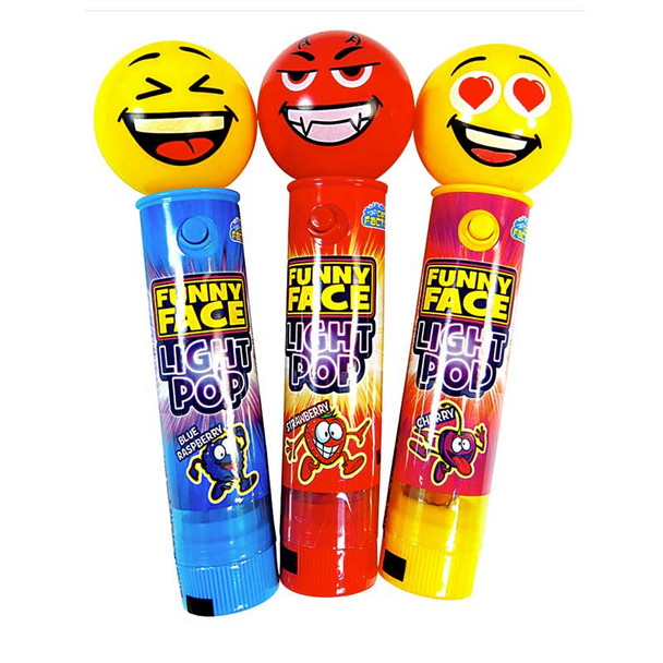 Crazy Candy Factory Funny Face Light Pops  One Supplied