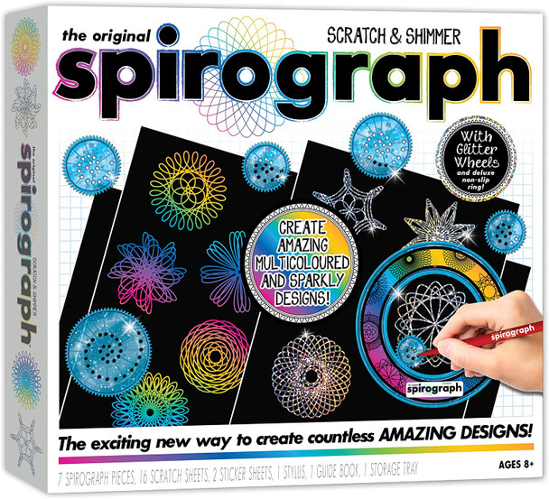 The Original Spirograph Scratch And Shimmer Set