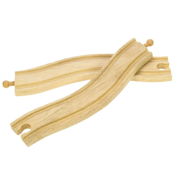 Bigjigs Wooden Railway Wavy Track x 2 Bigjigs Wooden Railway Wavy Track x 2