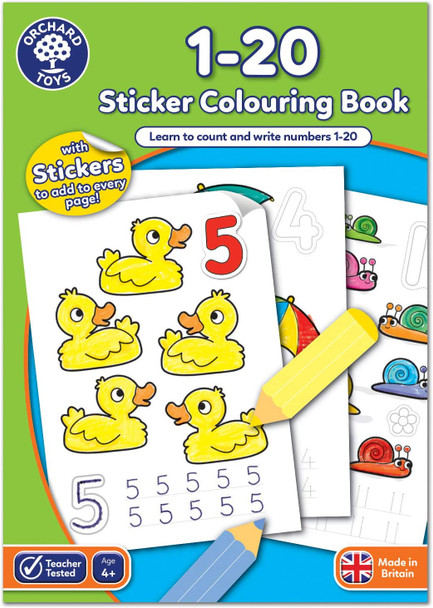 Orchard Toys 1-20 Sticker Colouring Book