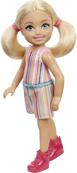 Barbie Chelsea Doll (6-Inch Blonde) Pink Striped Outfit