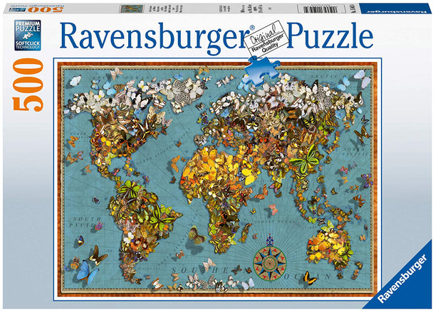 Ravensburger 500 Piece World Of Butterflies  Jigsaw Puzzle