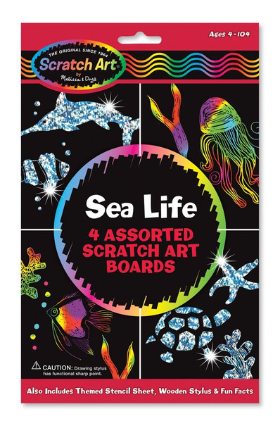 Melissa & Doug Scratch Art Activity Kit - Sea Life