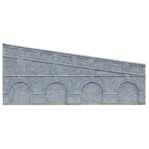 Hornby Mid Stepped Arched Retaining Walls X2 (Engineers Blue Brick)