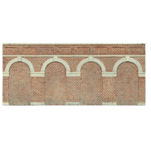 Hornby Mid Level Arched Retaining Walls X2 (Red Brick)