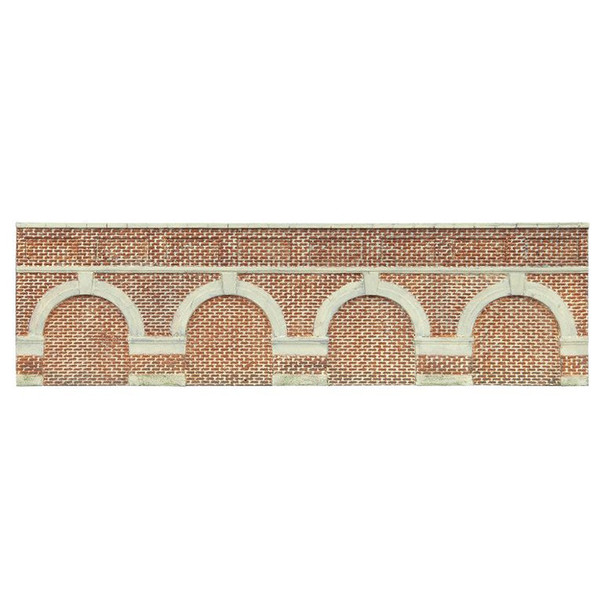 Hornby Low Level Arched Retaining Walls X2 (Red Brick)