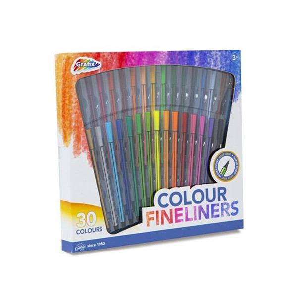 30 Colour Fineliners Set