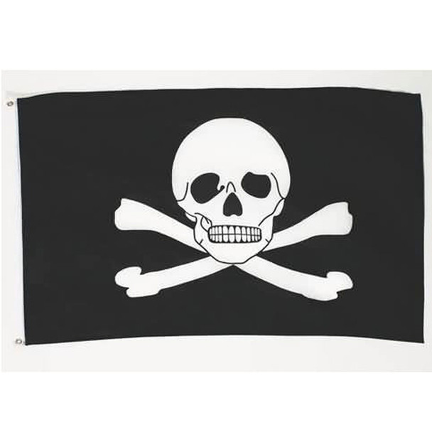 Pirate Flag On Stick 18" x 12"