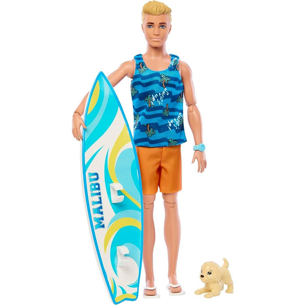 Barbie Deluxe Ken Doll with Surfboard