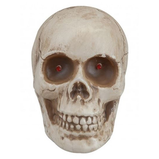 Halloween Skull With Red Led Eyes