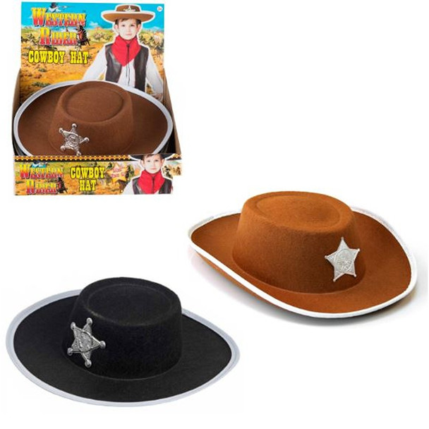 Kids Cowboy Hat - Black Or Brown