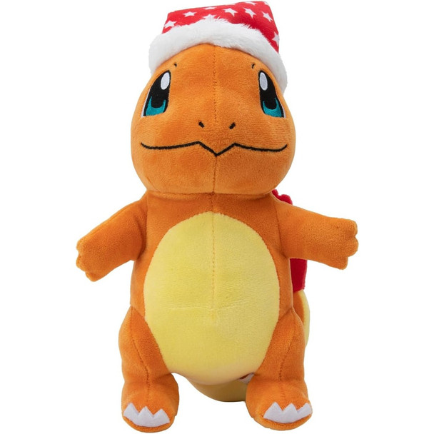 Pokémon 8" Plush Holiday Charmander With Santa Hat