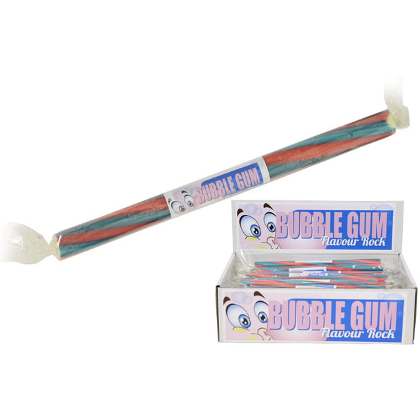 Pack of 20 Medium Flavoured Rock Sticks - Bubblegum