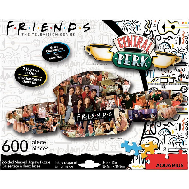 Friends Central Perk Double Sided Shaped 600 Piece Jigsaw Puzzle