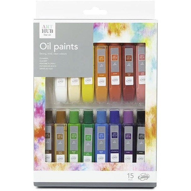 Art Hub Set of 15 Oil Paints 10ml