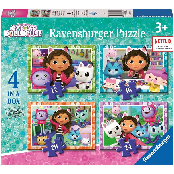 Ravensburger Gabby's Dollhouse Jigsaw Puzzles 4 In A Box