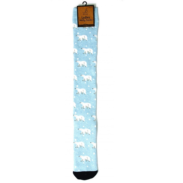 Bartleby Ladies Welly Socks - Polar Bear Print