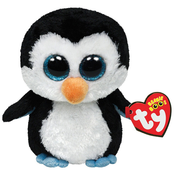 TY Beanie Boo Buddy 6" Plush - Penguin Blue Feet Waddles