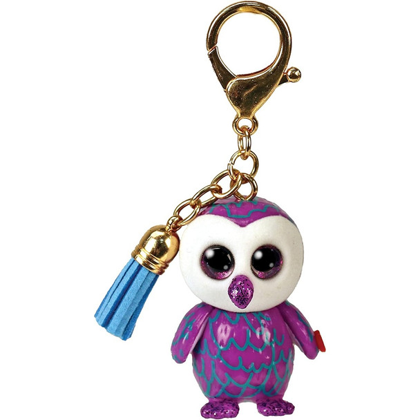 TY Moonlight the Owl Mini Boo Key Clip