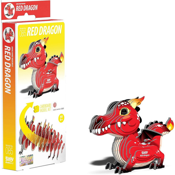 EUGY Red Dragon 3D Craft Kit