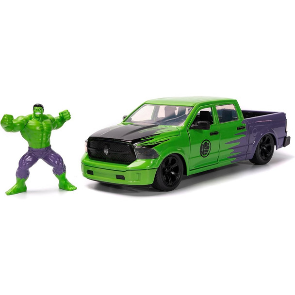 Marvel 2014 Ram 150 With Hulk Figure 1:24 Die Cast Car