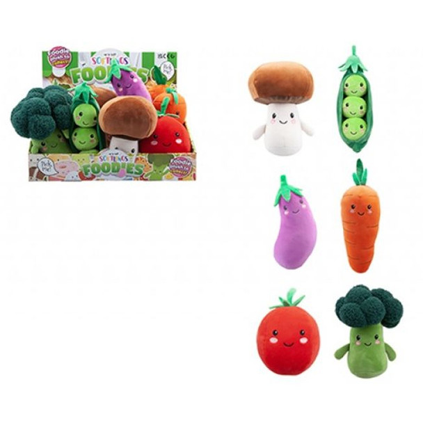 16cm Softlings Salad & Veg Foodies Soft Toy (Styles Vary)