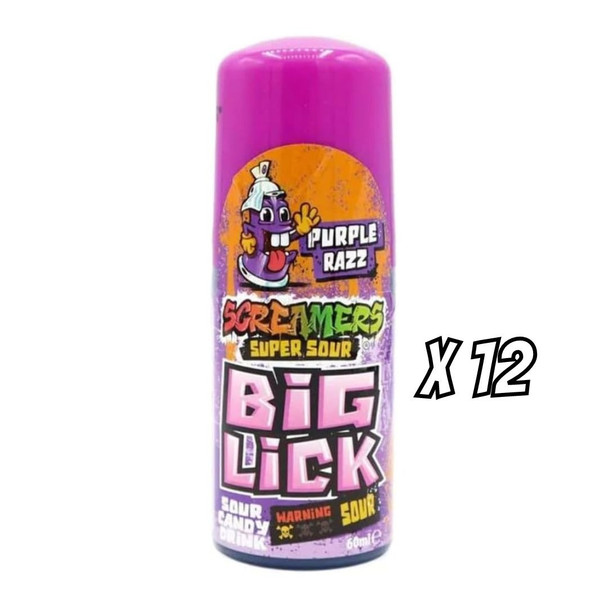 Zed Candy Screamers Purple Razz Big Lick Pack Of 12