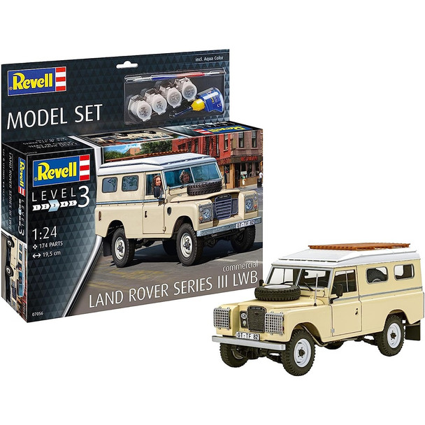Revell 67056 Land Rover Series III LWB 1:24 Model Gift Set with Paints