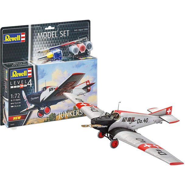 Revell 63870 Junkers F.13  Model Set Plane kit 1 72 Scale