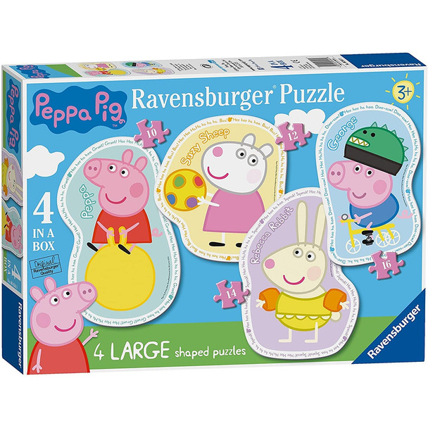 Ravensburger Peppa Pig 4 Shaped (4, 6, 8, 10 Piece) Jigsaw Puzzles