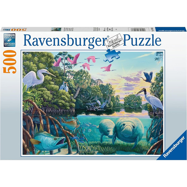 Ravensburger Manatee Moments 500 Piece Jigsaw Puzzle