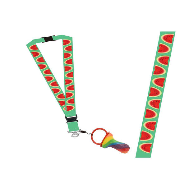 Pack of 6 Rock Dummy With Lanyard - Watermelon