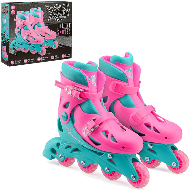 Xootz Kids Inline Skates Pink/Blue Size M